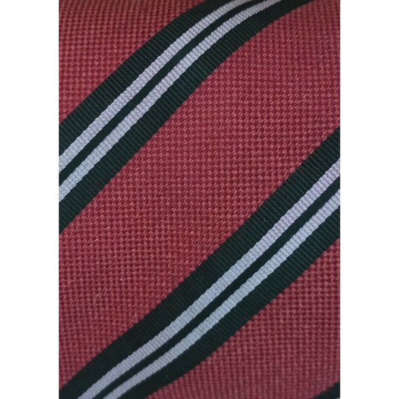 CORNELIANI Orange Striped Silk Tie ITALY 61"/ 3.6" EC - Picture 3 of 4